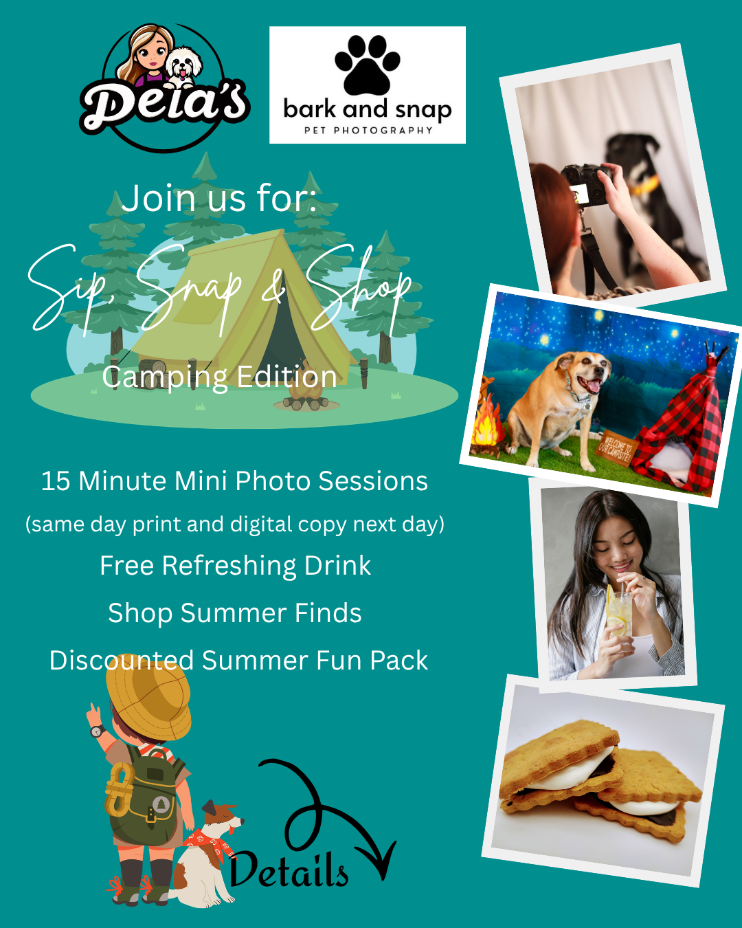 Sip, Snap & Shop: Camping Edition