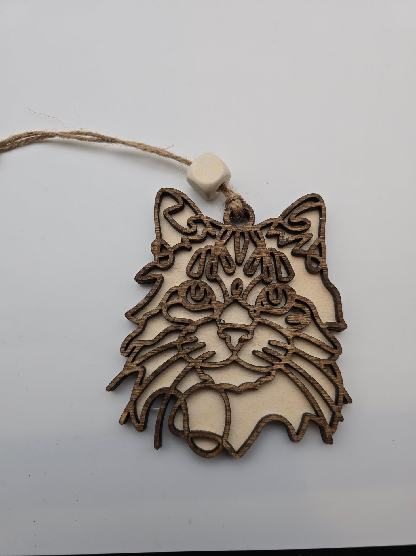 Wooden Dog & Cat Ornaments