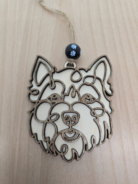 Wooden Dog & Cat Ornaments