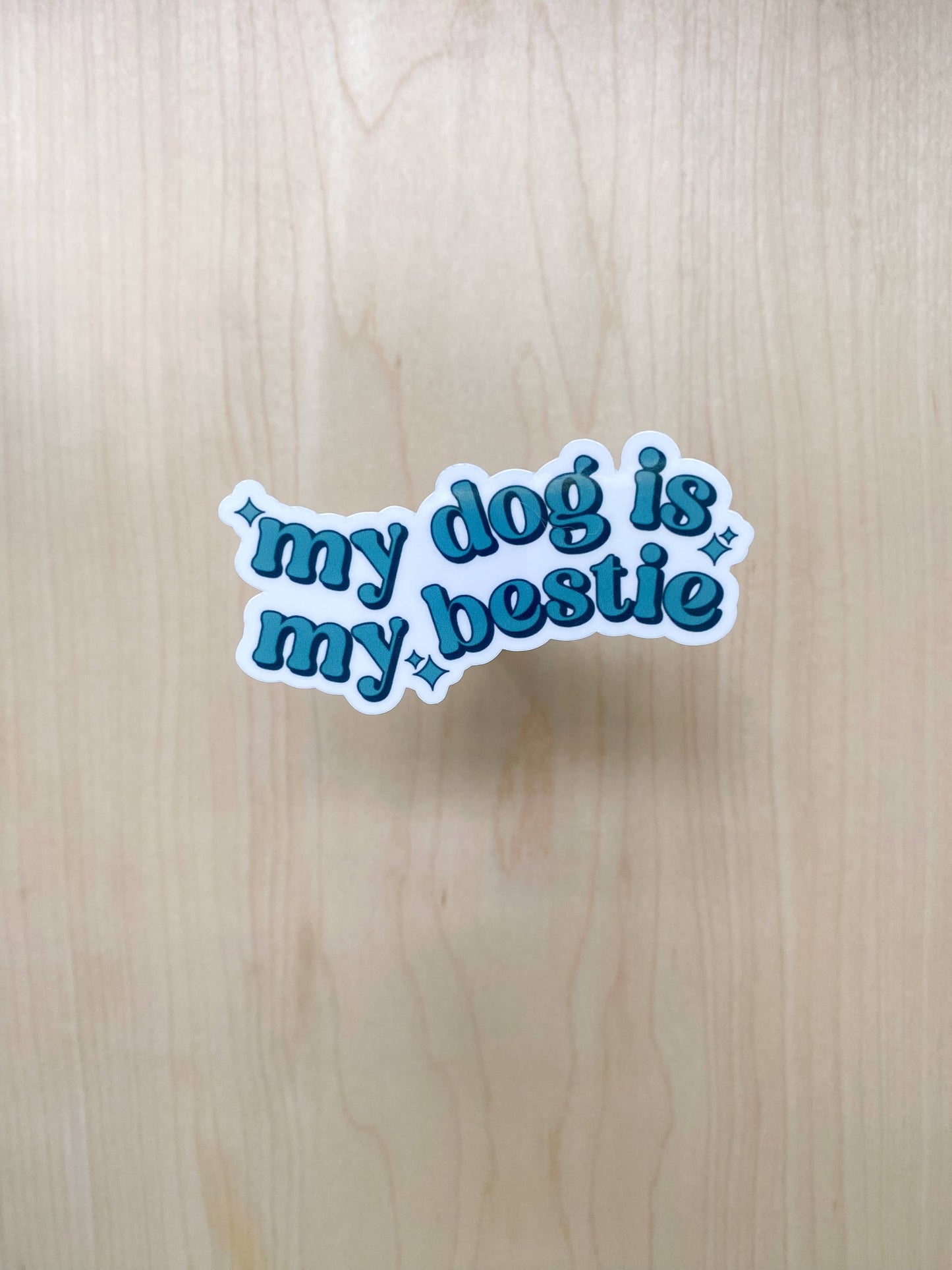 My Dog is My Bestie Retro Sticker
