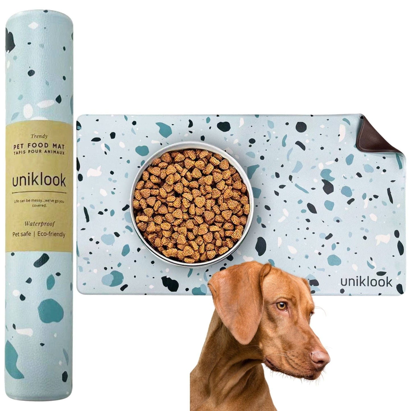 PET FOOD MAT | TERRAZZO BLUE