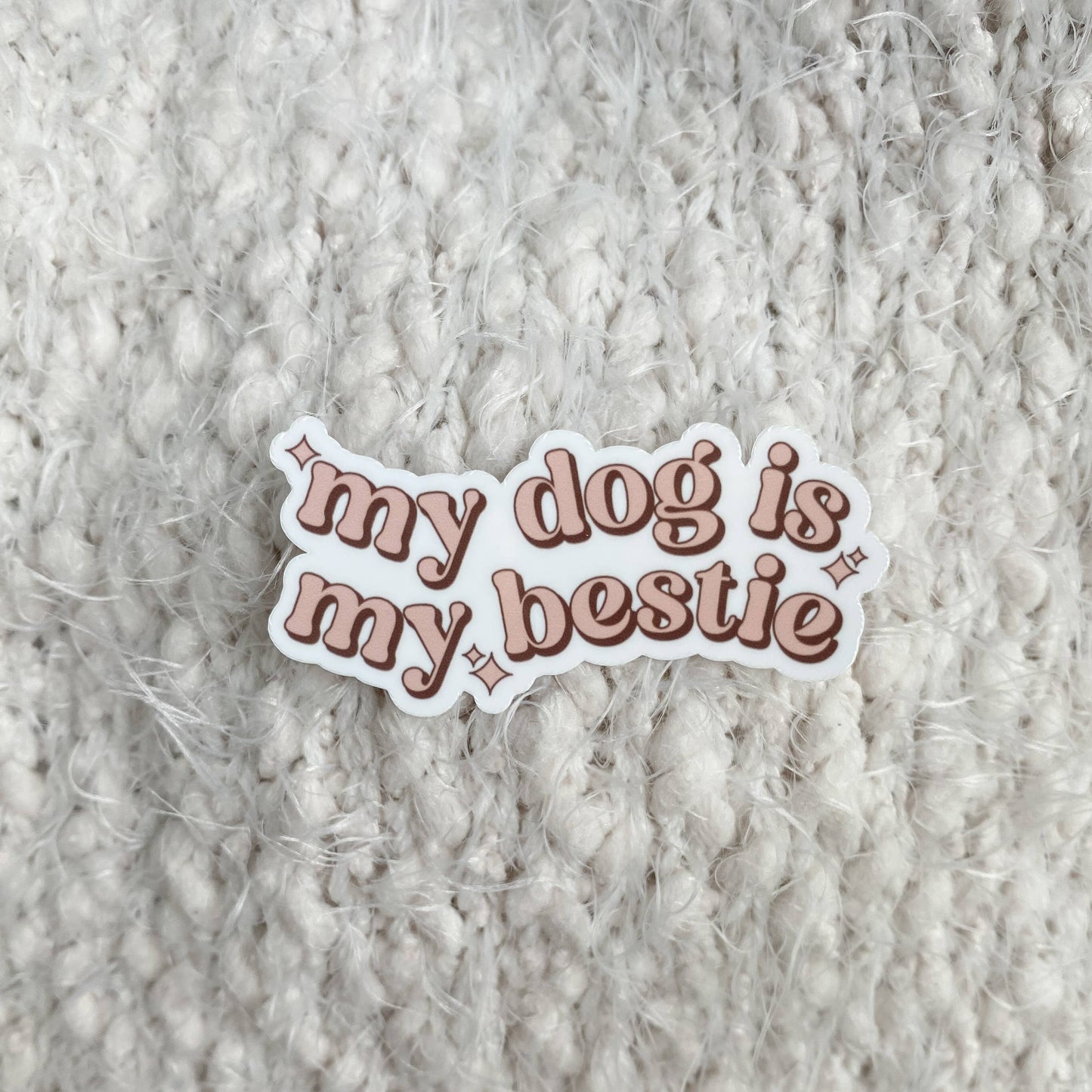My Dog is My Bestie Retro Sticker