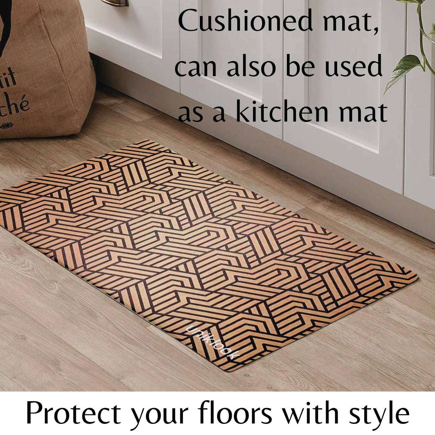 Dog food mat Pet placemat Vegan Leather 28"x16.5" Waterproof