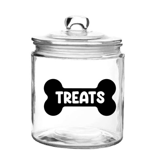 Dog Treats Jar Label (Black, Packaged, Video)