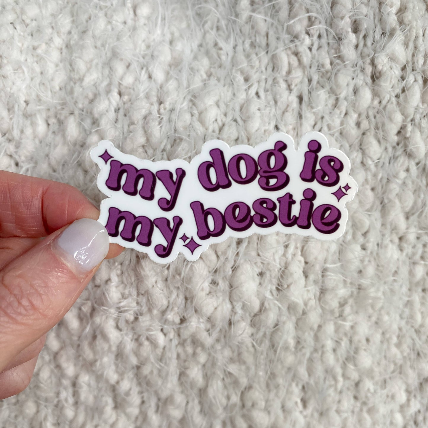 My Dog is My Bestie Retro Sticker