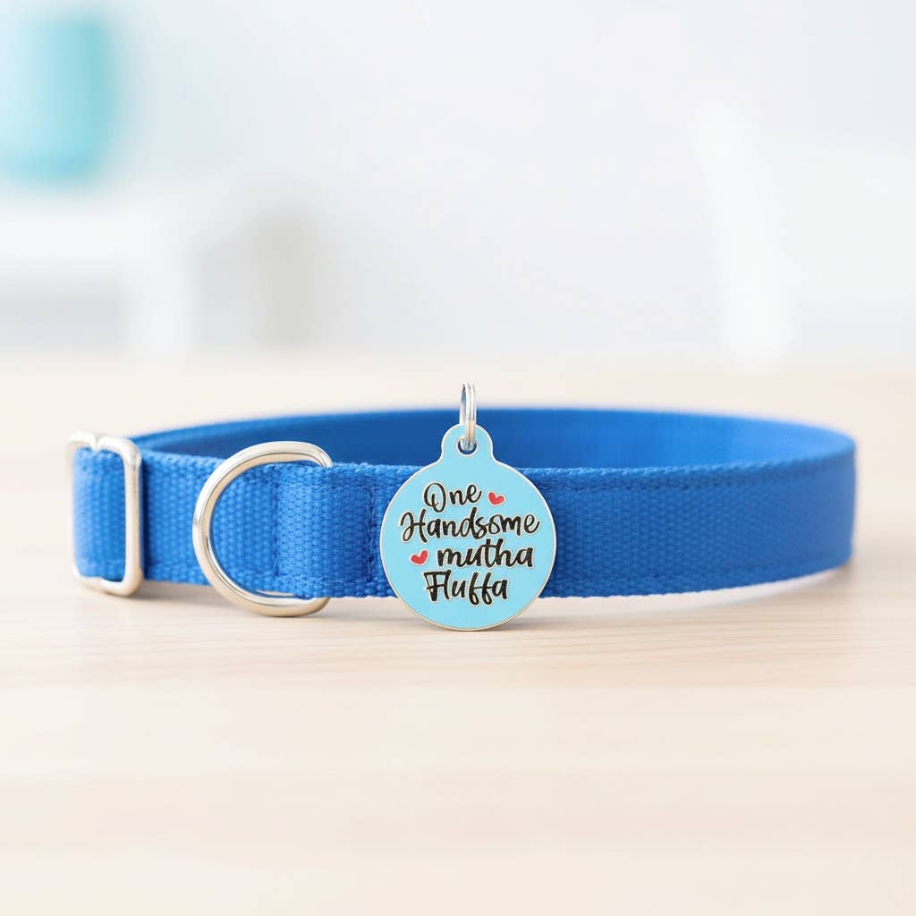 Enamel Dog ID Tag with Personalized QR Code - Mama's Boy