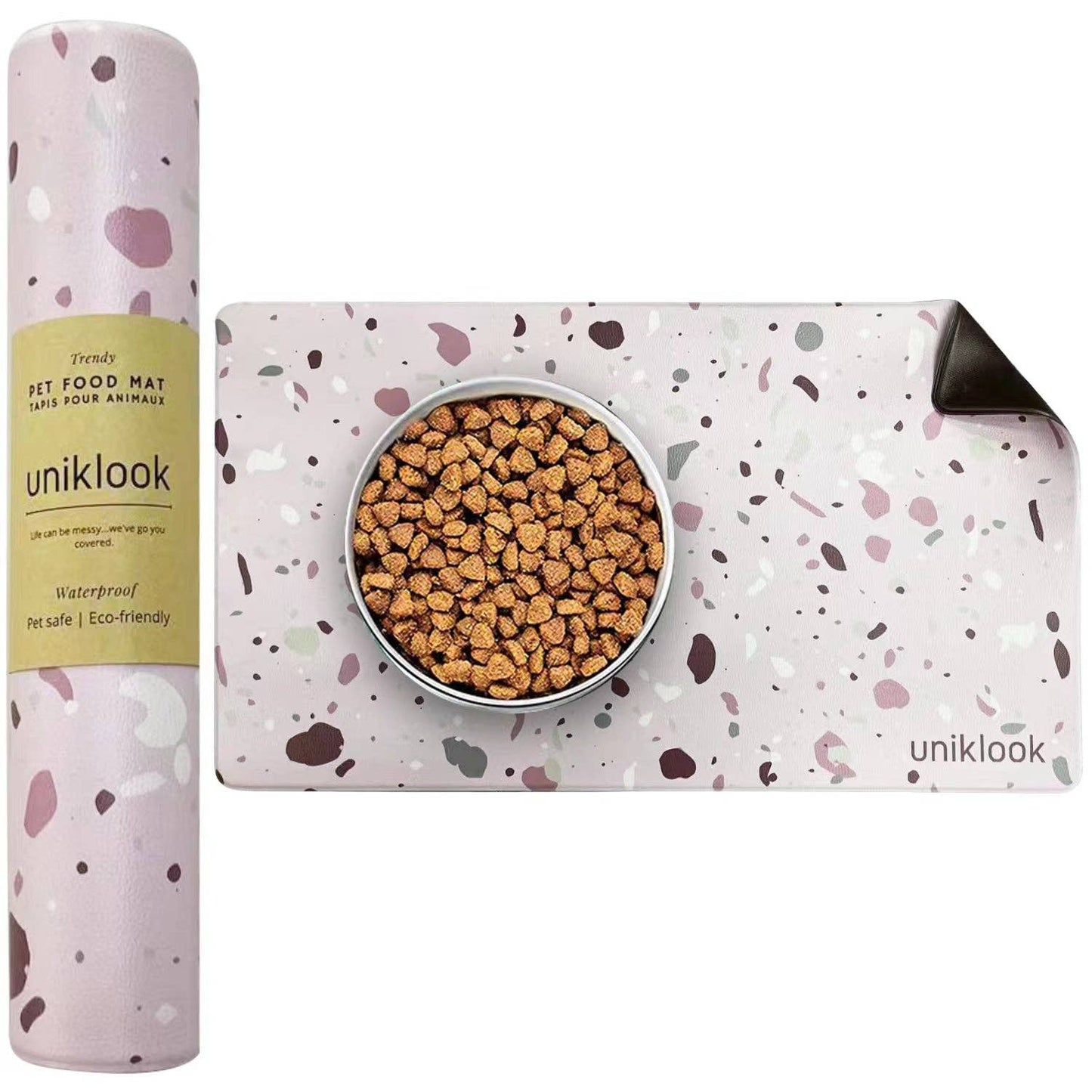 PET FOOD MAT | TERRAZZO PINK