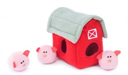 ZippyPaws Burrow Barn with Pig Bubble Babies
