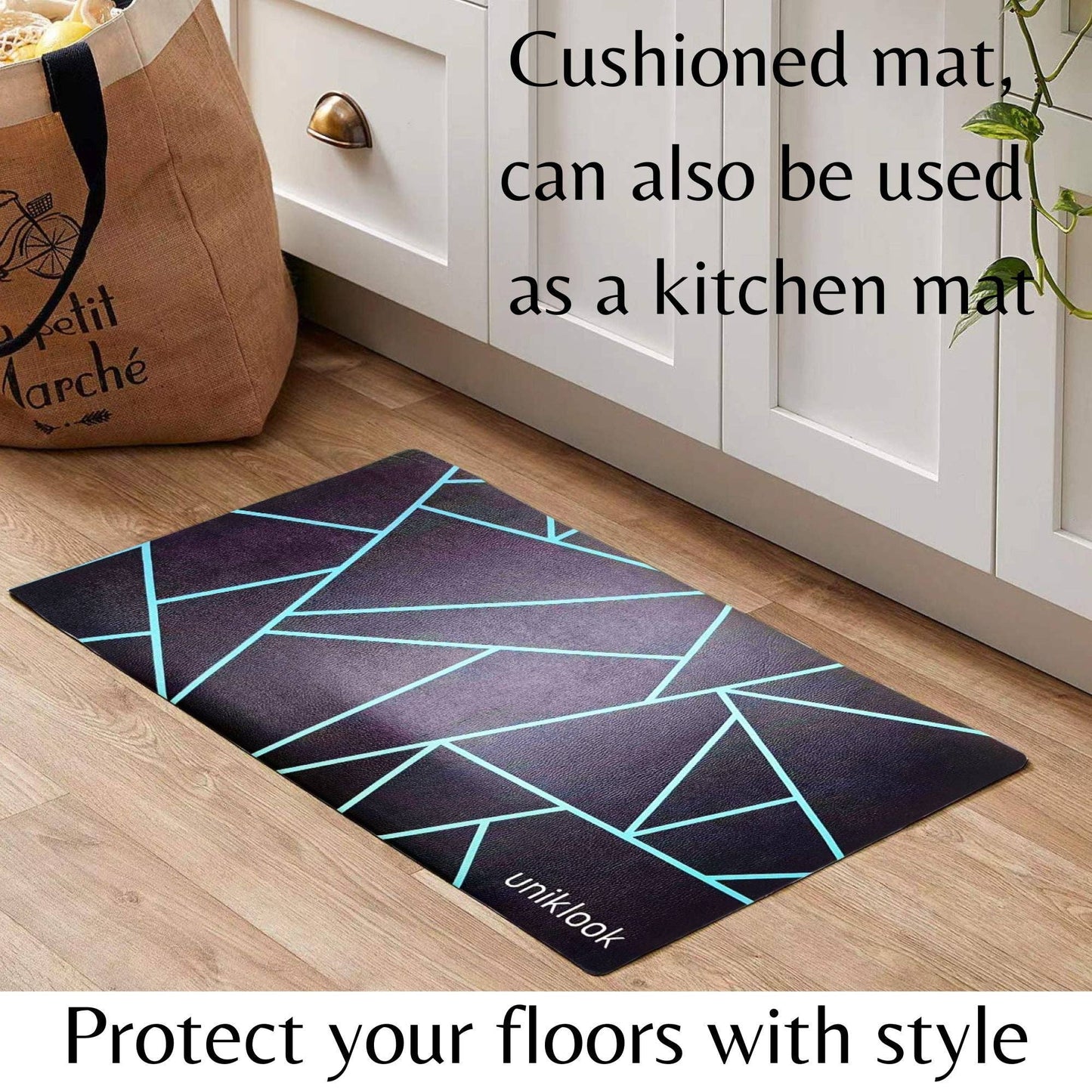 Pet food mat | avant-garde teal