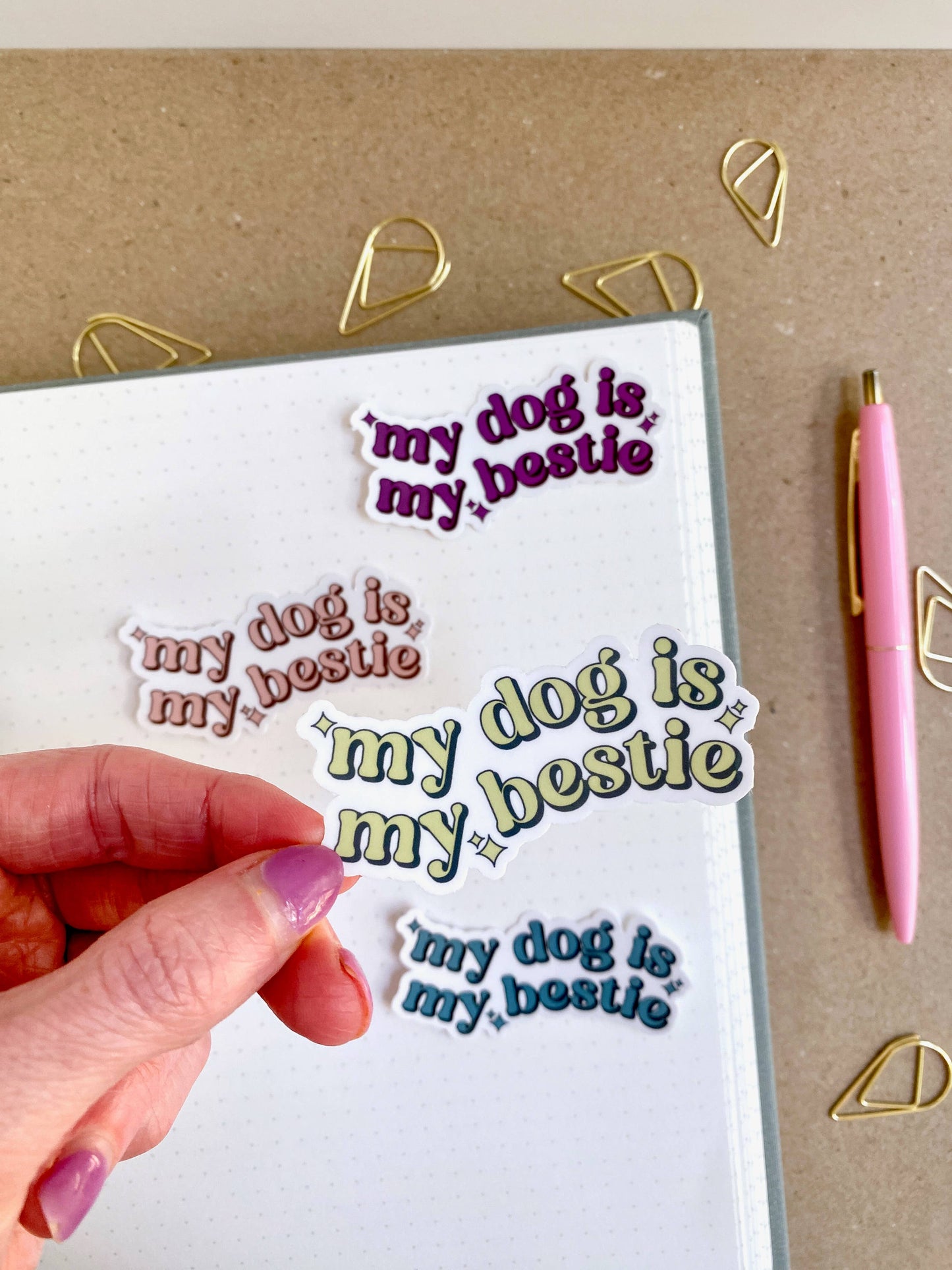 My Dog is My Bestie Retro Sticker