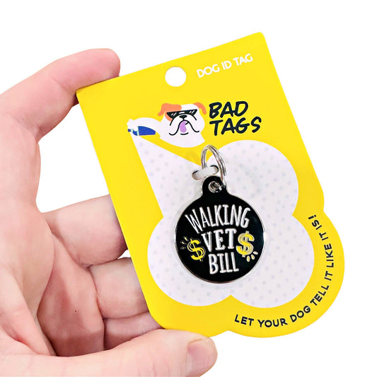 Dog ID Tag w/ Scannable QR Code - Walking Vet Bill