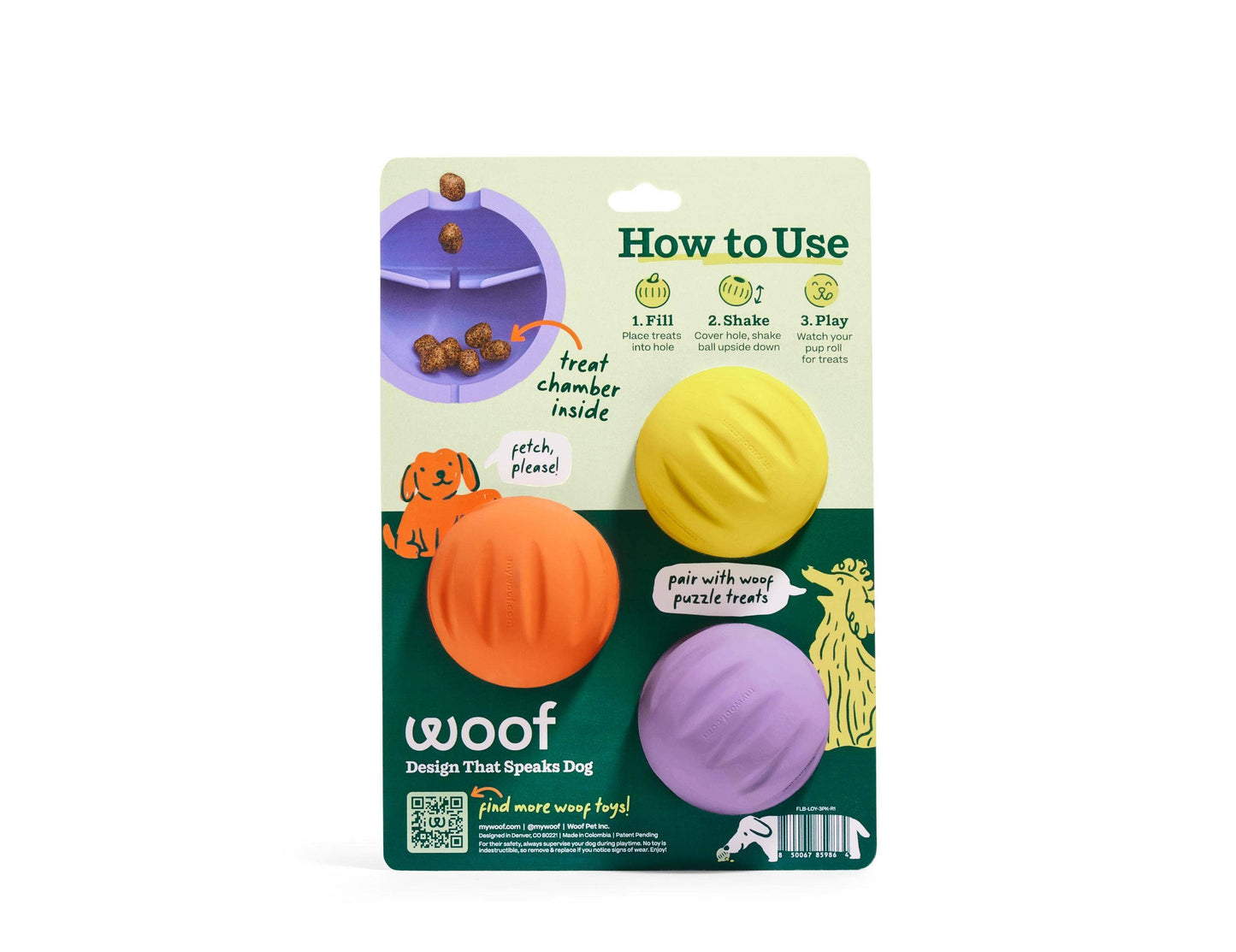 Flyball Treat Dispensing Dog Ball
