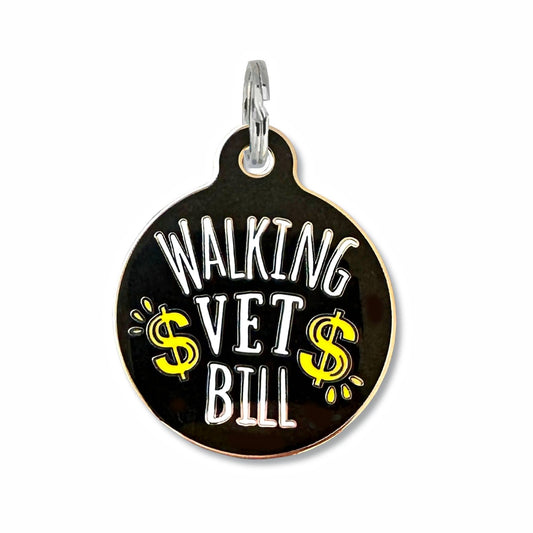 Dog ID Tag w/ Scannable QR Code - Walking Vet Bill