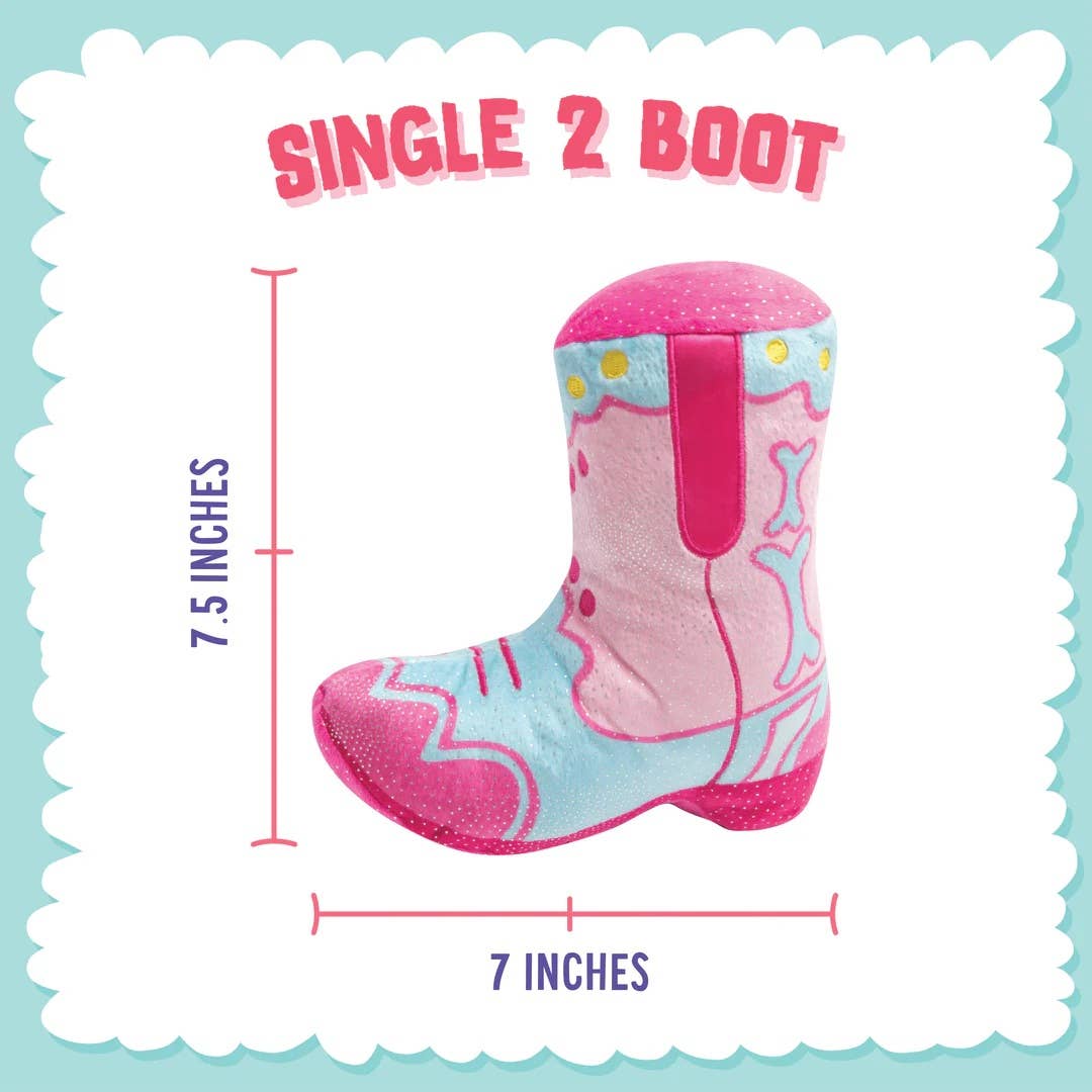 SnugArooz Single 2 Boot Plush Dog Toy 7"