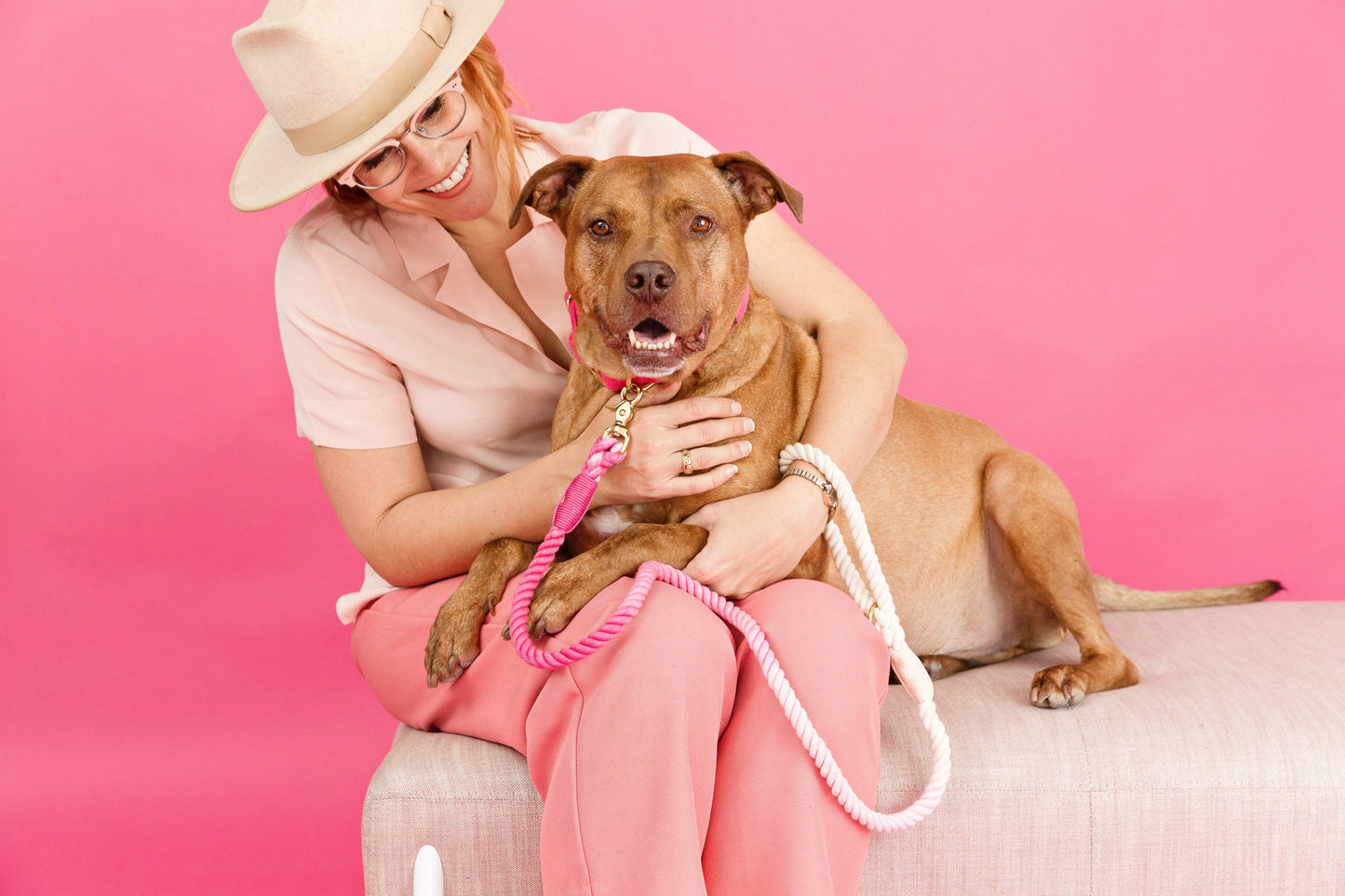 Maggie Rope Dog Leash | Dog Leash | Pink Ombre Leash