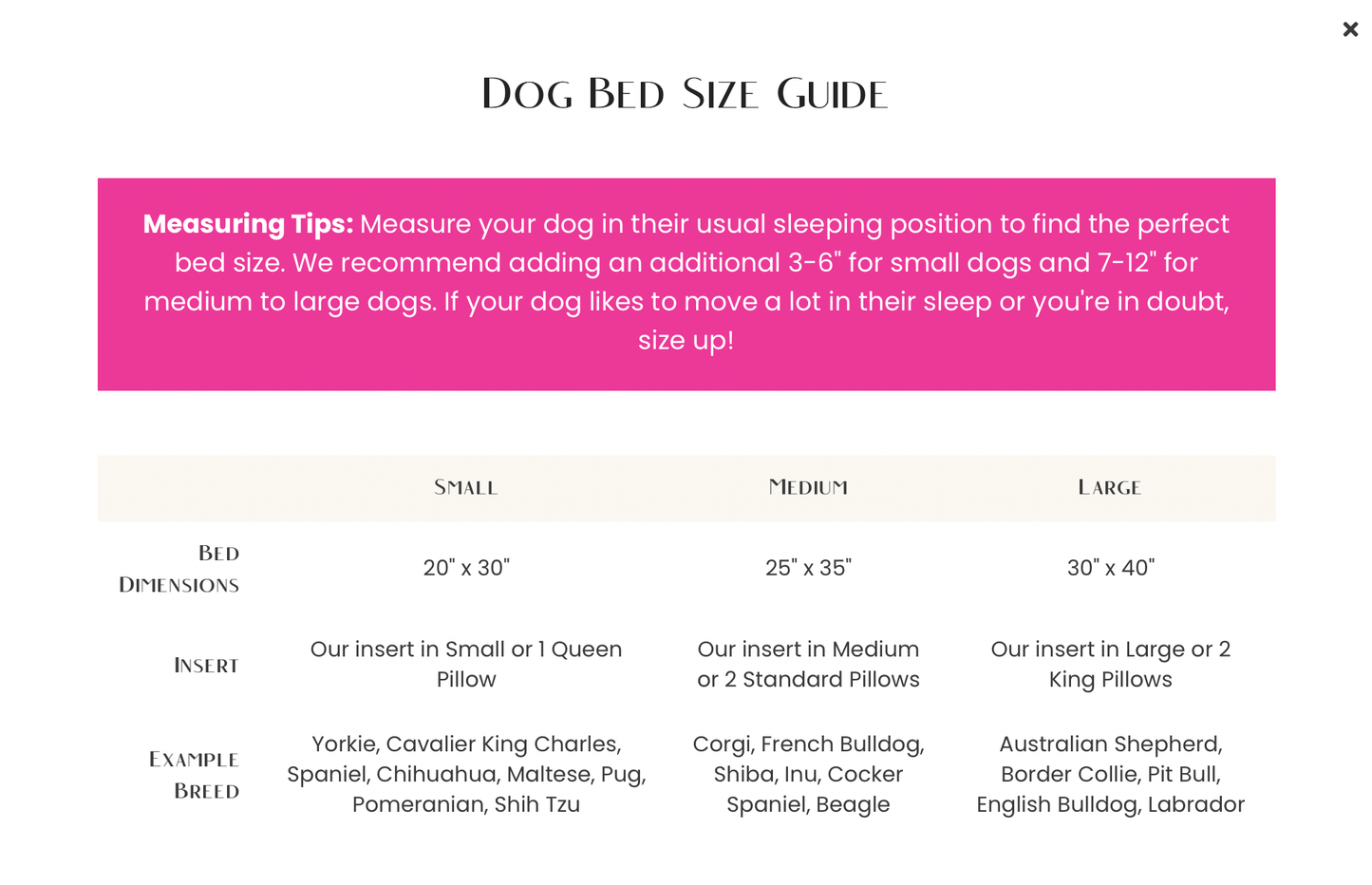 Washable Pet Bed Cover - Capri