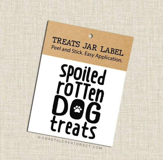 Dog Treats Jar Label (Black, Packaged, Video)
