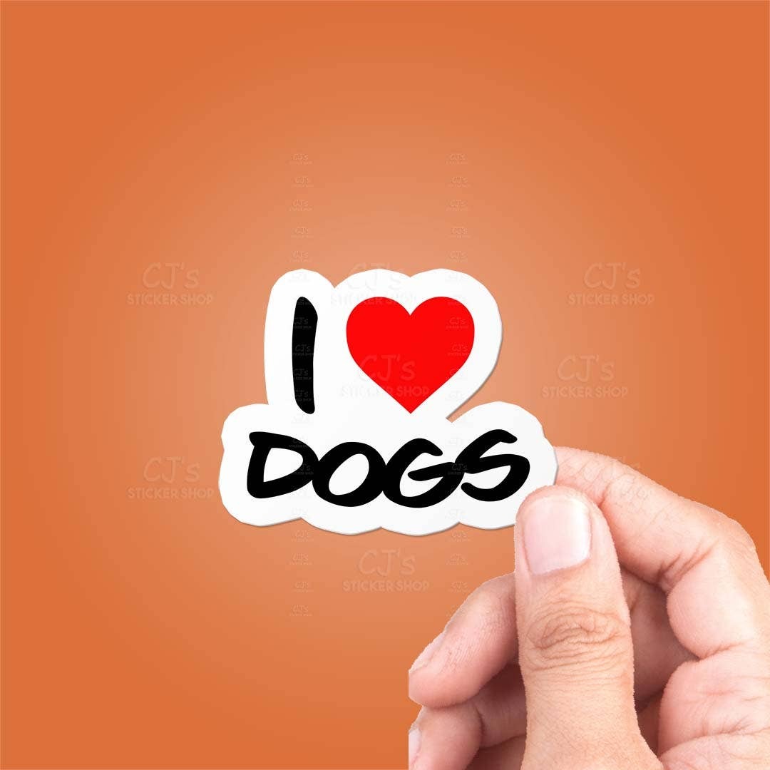 I Love Dogs Sticker Vinyl Decal