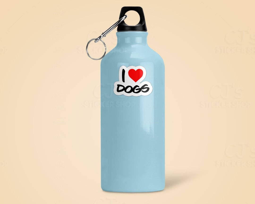 I Love Dogs Sticker Vinyl Decal 3"