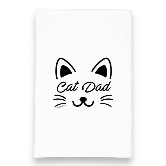 Cat Dad Dish Towel