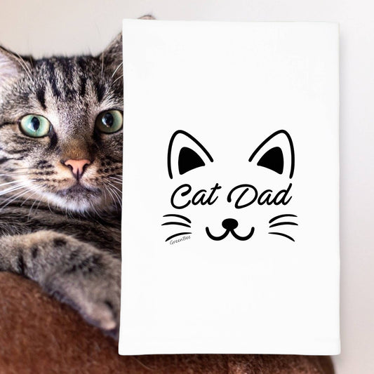 Cat Dad Dish Towel